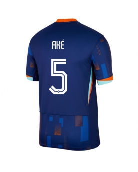 Paesi Bassi Nathan Ake #5 Maglia Gara Trasferta Repliche Europei 2024